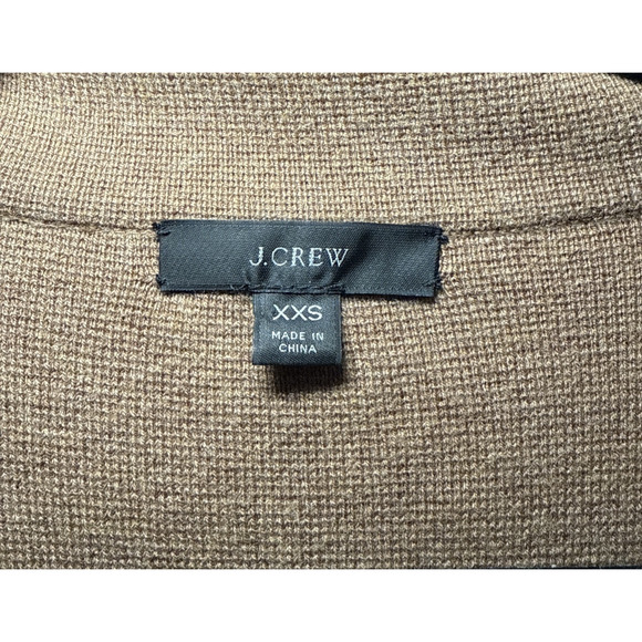 J. Crew Ella Open Front Long Sweater Blazer Dark Camel AD753 Size XSS Onversized - Picture 4 of 5